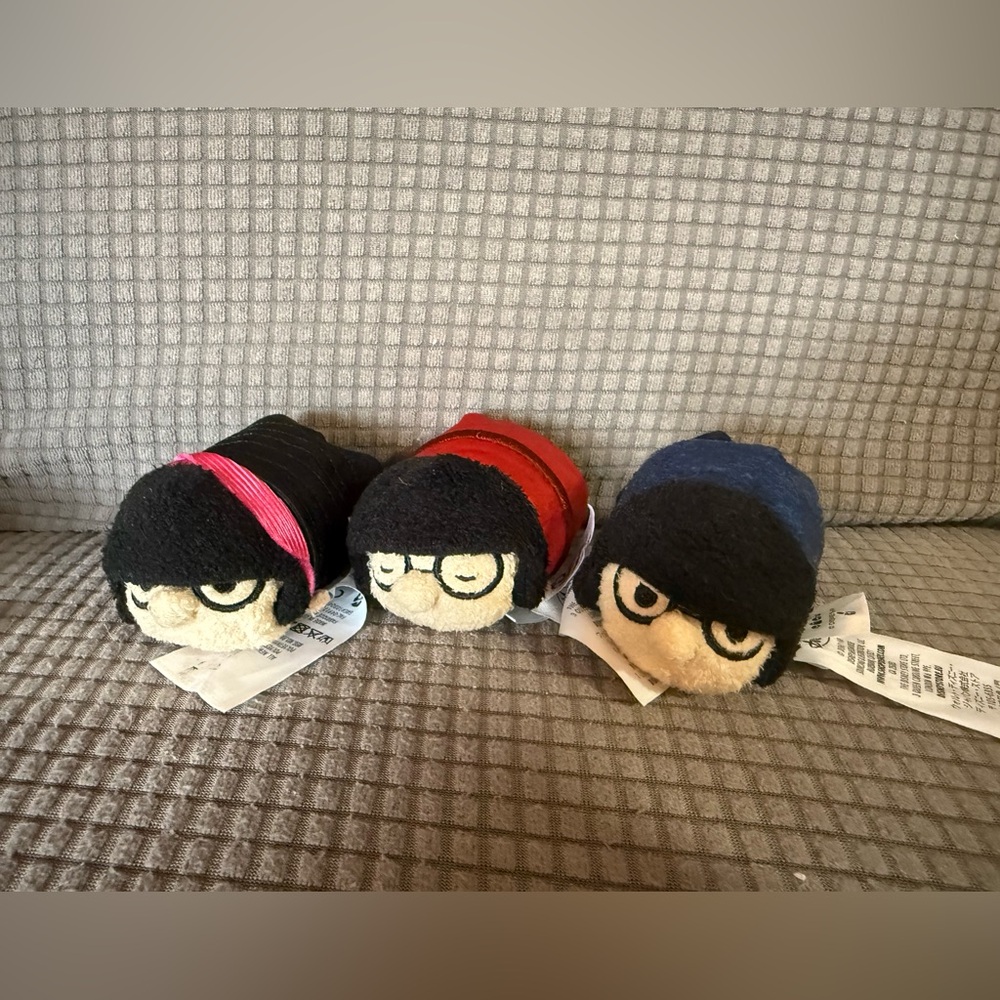 Disney Parks EDNA MODE Incredibles 2 Set of 3 Tsum Tsum Plush 3.5"
